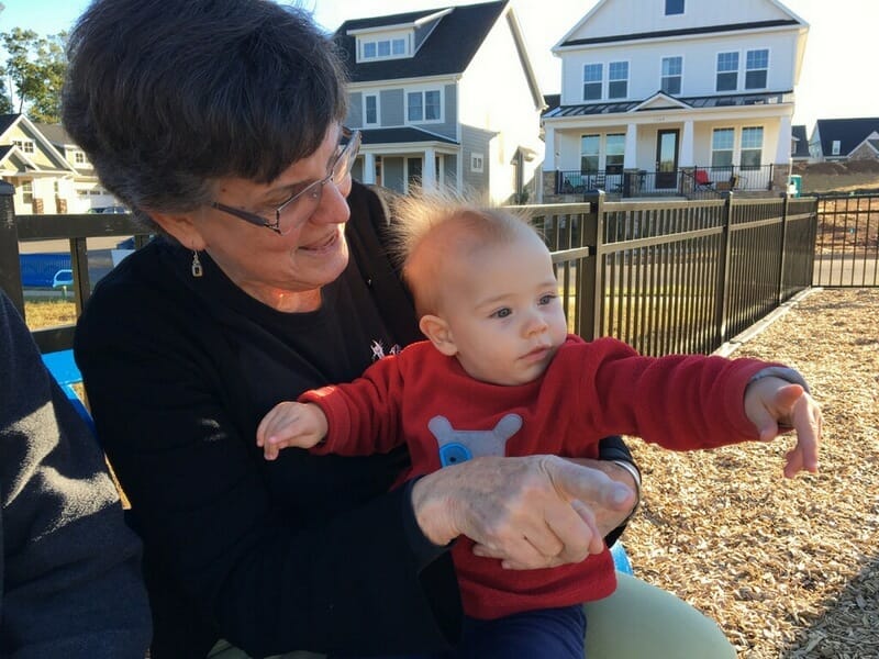 Oliver and Grandma at the playground
