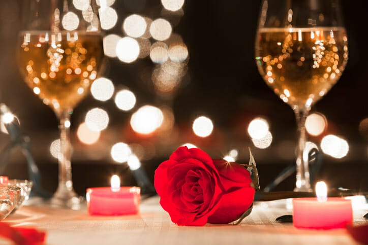 Valentine's Day romantic table setting